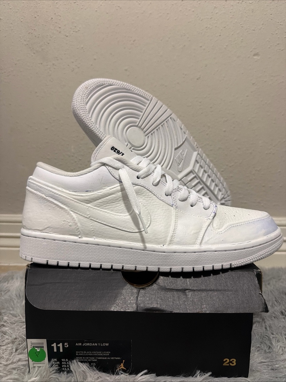 jordan 1 low white to blue jumpman la exclusive Size 11.5